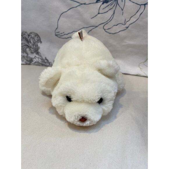 1980 Gund Snuffles White Polar Bear Plush Stuffed Brown Nose Small - Picture 1 of 9